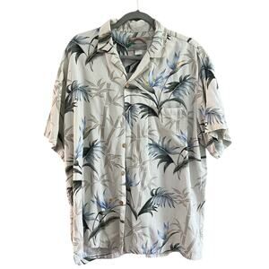 Vtg Paradise Found Short Sleeve Button Up Hawaiian Shirt Made In US-Large